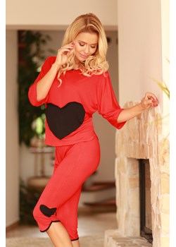 KOMPLET VIGO wiskoza czerwony ze sklepu Świat Bielizny w kategorii Piżamy damskie - zdjęcie 93676995