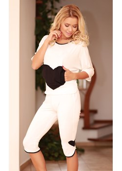 KOMPLET VIGO wiskoza ecru ze sklepu Świat Bielizny w kategorii Piżamy damskie - zdjęcie 93676996