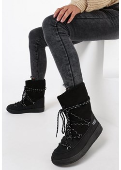 Czarne Śniegowce Moonlight Dance - id: 28737 - marki born2be - 94954659 Czarne Śniegowce Moonlight Dance ze sklepu born2be.pl w kategorii Śniegowce damskie - zdjęcie 94954659