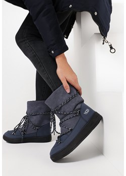 Granatowe Śniegowce Moonlight Dance ze sklepu born2be.pl w kategorii Śniegowce damskie - zdjęcie 94954669