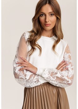 Biała Bluzka  Phatter ze sklepu Renee odzież w kategorii Bluzki damskie - zdjęcie 94978115