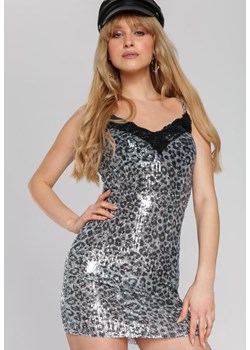Szara Sukienka Alyssia ze sklepu Renee odzież w kategorii Sukienki - zdjęcie 94978505