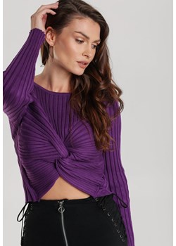 Ciemnofioletowy Sweter Alurenna ze sklepu Renee odzież w kategorii Swetry damskie - zdjęcie 94985978