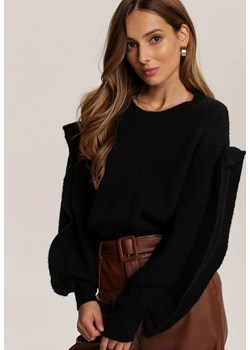 Czarny Sweter Lilinyss ze sklepu Renee odzież w kategorii Swetry damskie - zdjęcie 94987408
