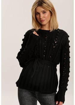 Czarny Sweter Sharona ze sklepu Renee odzież w kategorii Swetry damskie - zdjęcie 94991337