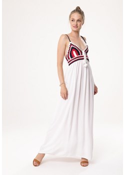 Biała Sukienka Wing In ze sklepu Born2be Odzież w kategorii Sukienki - zdjęcie 94998199