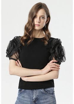 Czarna Bluzka Neaira ze sklepu Born2be Odzież w kategorii Bluzki damskie - zdjęcie 95001385