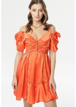 Pomarańczowa Sukienka Evenhall ze sklepu Born2be Odzież w kategorii Sukienki - zdjęcie 95001925