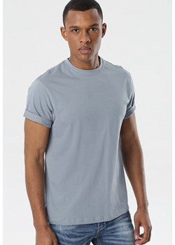 Jasnoniebieska Koszulka Pixyphe ze sklepu Born2be Odzież w kategorii T-shirty męskie - zdjęcie 95002055
