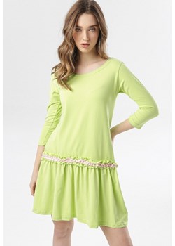 Limonkowa Sukienka Thelxiemeine ze sklepu Born2be Odzież w kategorii Sukienki - zdjęcie 95005297