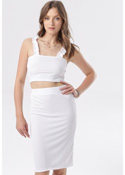 Biały Komplet Aririssa ze sklepu Born2be Odzież w kategorii Komplety i garnitury damskie - zdjęcie 95010016