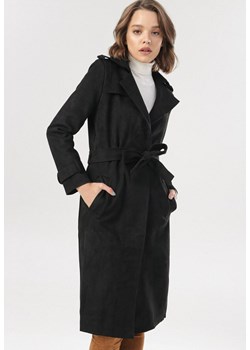 Czarny Płaszcz Viviroe ze sklepu Born2be Odzież w kategorii Płaszcze damskie - zdjęcie 95015157