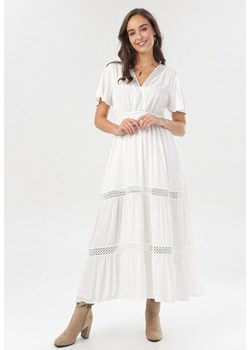 Biała Sukienka Selphie ze sklepu Born2be Odzież w kategorii Sukienki - zdjęcie 95019145