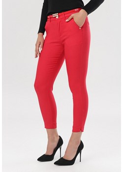 Czerwone Spodnie Phislisa ze sklepu Born2be Odzież w kategorii Spodnie damskie - zdjęcie 95035699