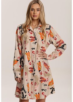 Kremowa Sukienka Funnybloom ze sklepu Renee odzież w kategorii Sukienki - zdjęcie 96679927