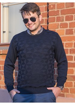 Sweter męski - wełna merino - Enrico - granat - M ze sklepu Swetry Lasota w kategorii Swetry męskie - zdjęcie 96887036