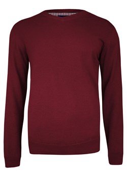 Sweter Ciemny Czerwony w Serek (V-neck), Klasyczny -Adriano Guinari- Męski SWADGAW20redorche ze sklepu JegoSzafa.pl w kategorii Swetry męskie - zdjęcie 97964205