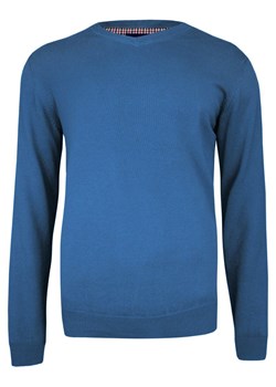 Sweter Niebieski Elegancki w Serek (V-neck), Klasyczny -Adriano Guinari- Męski SWADGAW20faience ze sklepu JegoSzafa.pl w kategorii Swetry męskie - zdjęcie 97964208