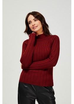 Prążkowany sweter ze sklepu Moodo.pl w kategorii Swetry damskie - zdjęcie 98073266