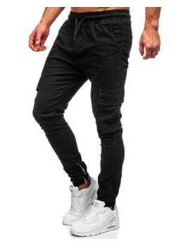 Spodnie joggery bojówki męskie czarne Bolf 0858 ze sklepu Denley w kategorii Spodnie męskie - zdjęcie 98087426