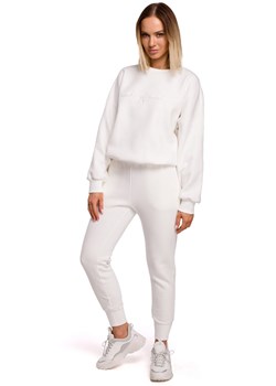 M535 Spodnie dresowe na gumie - ecru ze sklepu Świat Bielizny w kategorii Spodnie damskie - zdjęcie 99077886