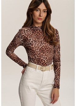 Beżowe Body Plume ze sklepu Renee odzież w kategorii Bluzki damskie - zdjęcie 99212686