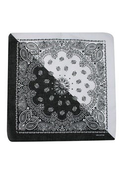 Bandamka Dwukolorowa Czarno-Biała w Paisley, Bandana, 100% Bawełna, Chusta Ochronna na Twarz -ALTIES BDMKALTS0006 ze sklepu JegoSzafa.pl w kategorii Szaliki męskie - zdjęcie 99385207