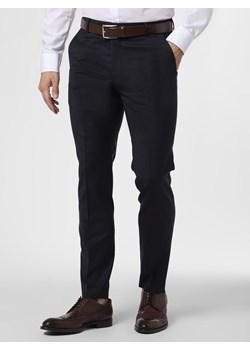 Joop Męskie spodnie od garnituru modułowego Mężczyźni Super Slim Fit Wełna granatowy wypukły wzór tkaniny ze sklepu vangraaf w kategorii Spodnie męskie - zdjęcie 99817208