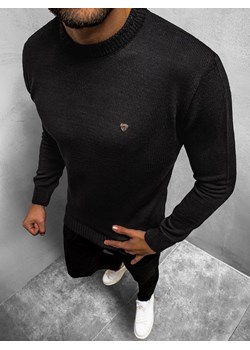 Sweter męski czarny OZONEE O/KS02Z ze sklepu ozonee.pl w kategorii Swetry męskie - zdjęcie 99817958