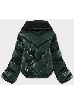 Krótka kurtka oversize z szerokimi rękawami zielona (j9-016) ze sklepu goodlookin.pl w kategorii Kurtki damskie - zdjęcie 99922948