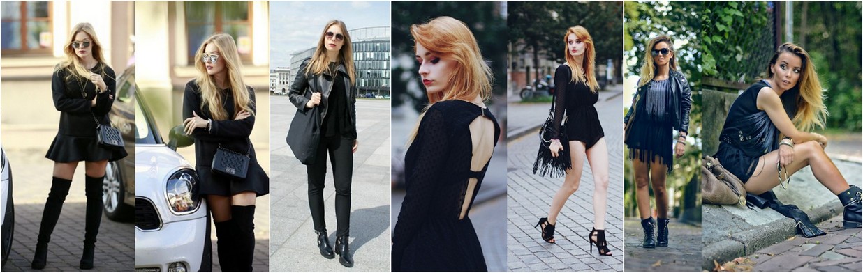 Czarny total look