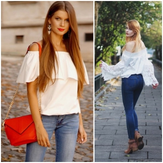 Jak nosić bluzki z odsłoniętymi ramionami?