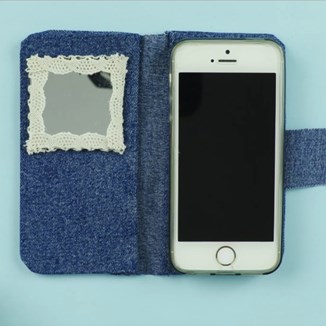 Jeansowe etui na telefon DIY - zdjęcie produktu
