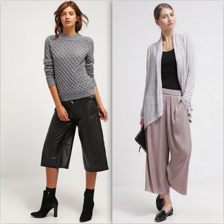 Szerokie spodnie na jesień