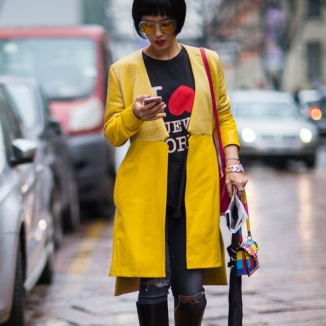 Sposób na ożywienie zimowej stylizacji - żółty