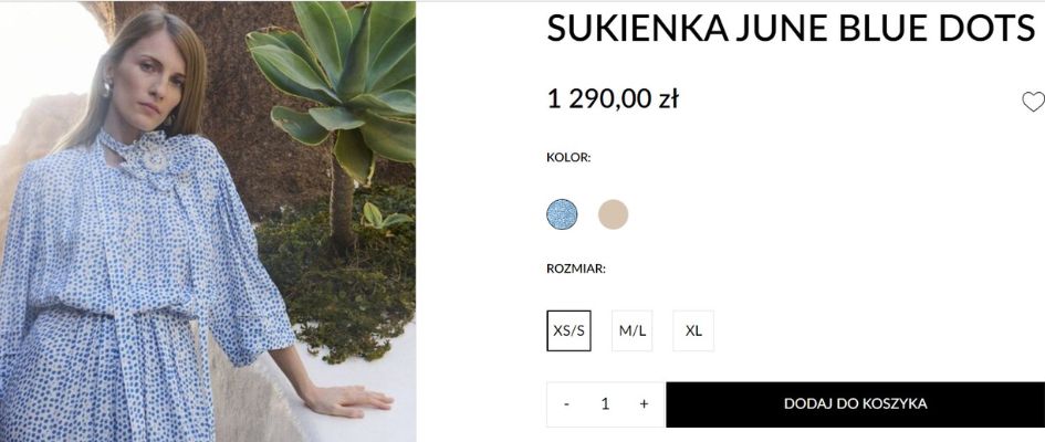 Cena sukienki od Łukasza Jemioła.