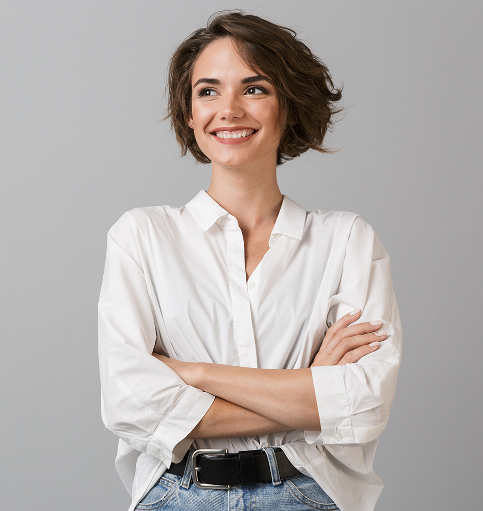 Kobieta w białej koszuli