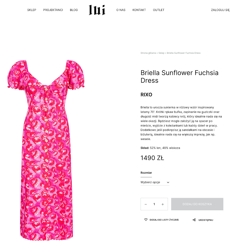 Sukienka Sochy to hit za 1490 zł