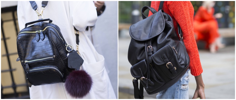 Czarne plecaki damskie skórzane.