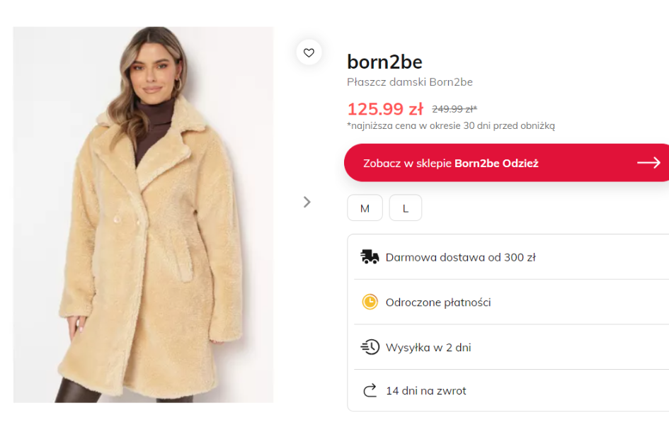 Najmodniejsze "teddy coats" z Born2be na Domodi.pl