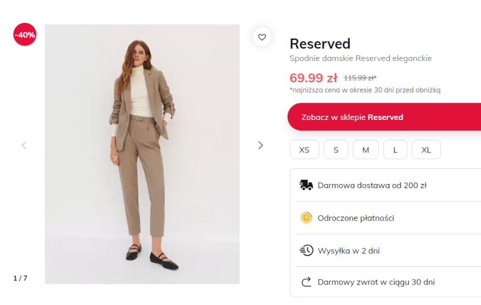 Najmodniejsze spodnie z wyprzedaży w Reserved na Domodi.pl
